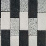 Тротуарная плитка Кирпич Б.2.П.6см 200х100х60 стоунмикс Белый с Черным