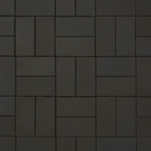 Тротуарная плитка Кирпич Б.2.П.6см 200х100х60 гладкий Черный