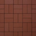Тротуарная плитка Кирпич, 200х100х40 мм, стандарт Красный