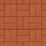 Тротуарная плитка Кирпич, 200х100х60 мм, стандарт Оранжевый