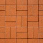 Тротуарная плитка Кирпич Б.2.П.6см 200х100х60 гранитный Оранжевый