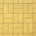 Тротуарная плитка Кирпич Б.2.П.6см 200х100х60 гранитный Желтый