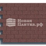 Тротуарная плитка Кирпич Б.2.П.6см 200х100х60 гранитный Красный с черным