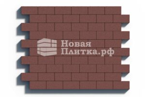 Тротуарная плитка Кирпич А.2.П.4см 200х100х40 гранитный Красный