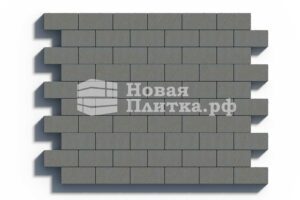 Тротуарная плитка Кирпич, 200х100х60 мм, стандарт Серый