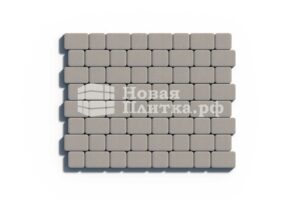 Тротуарная плитка Комплект Классико из 2-х камней, высота 80 мм, стандарт Белый
