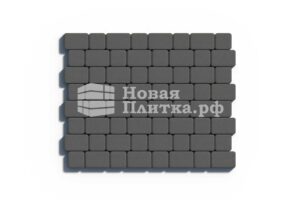 Тротуарная плитка Комплект Классико из 2-х камней, высота 80 мм, стандарт Черный