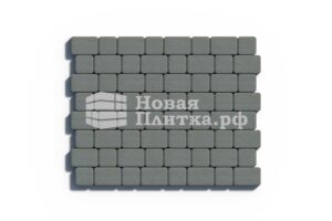 Тротуарная плитка Комплект Классико из 2-х камней, высота 80 мм, стандарт Серый