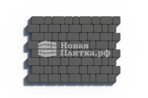 Тротуарная плитка Комплект Шале из 3-х камней, высота 60 мм, стандарт Черный