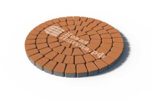 Тротуарная плитка Комплект Готика из 3-х камней, высота 80 мм, стандарт Оранжевый