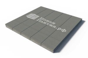 Тротуарная плитка Квадрат, 200х200х60 мм, стандарт Серый