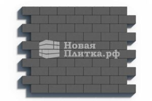 Тротуарная плитка Кирпич 200х100х60 стандарт Черный