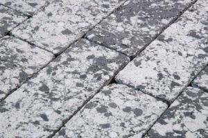 Тротуарная плитка Готика Granite FINERRO, Диорит, Скада без фаски, 225х150х100 мм