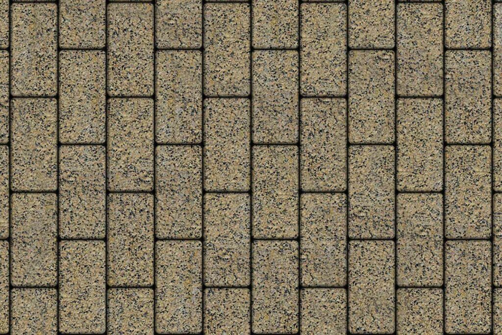 Тротуарная плитка Грандо Б.9.Фсм.6 стоунмикс Кремовый с черным