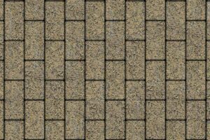Тротуарная плитка Кирпич Б.2.П.8см 200х100х80 стоунмикс Кремовый с черным