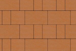Тротуарная плитка Петра 11.Фсм.6 комплект из 4-х камней, высота 60 мм гладкий Оранжевый