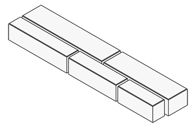Тротуарная плитка Ригель 10.Псм.8 комплект из 5-ти камней, высота 80 мм гладкий колормикс Клен