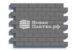 Тротуарная плитка Кирпич, 200х100х80 мм, стандарт Графит