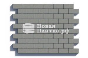 Тротуарная плитка Кирпич, 200х100х60 мм, стандарт Стальной