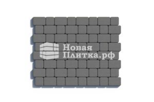 Тротуарная плитка Комплект Классико из 2-х камней, высота 80 мм, стандарт Графит