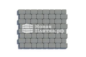 Тротуарная плитка Комплект Классико из 2-х камней, высота 80 мм, стандарт Стальной