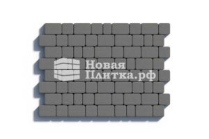 Тротуарная плитка Комплект Шале из 3-х камней, высота 60 мм, стандарт Графит