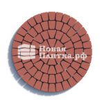 Тротуарная плитка Комплект Готика из 3-х камней, высота 80 мм, стандарт Красный  на б/ц