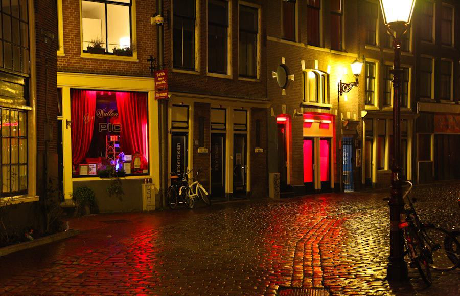 Тротуарная плитка Амстердам, Нидерланды: Красный фонарь