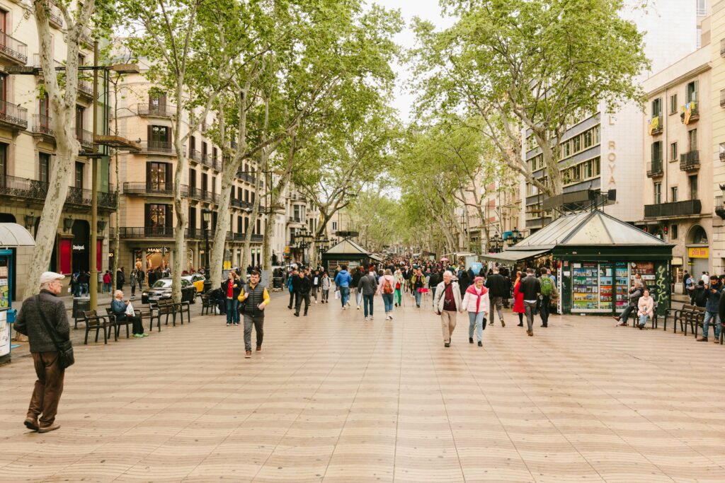 Тротуарная плитка Барселона, Испания: Ла Рамбла